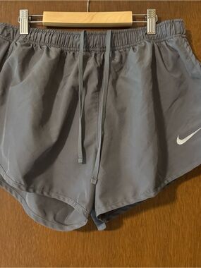 2/$25 Nike Women's Light Gray Athletic Shorts with Swoosh